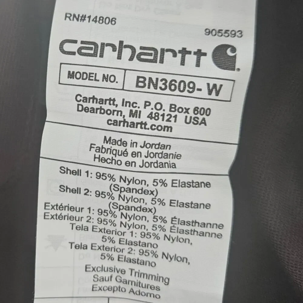 NEW Carhartt S Force Fitted Lightweight Utility Legging Burgundy Casual - Picture 6 of 6